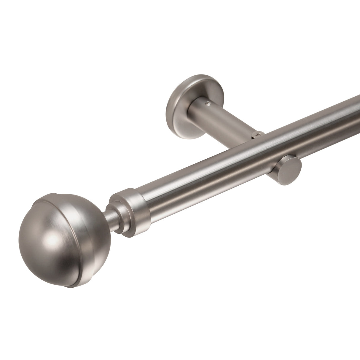 Gardinenstange Style 25mm Edelstahl-optik mit Kugel