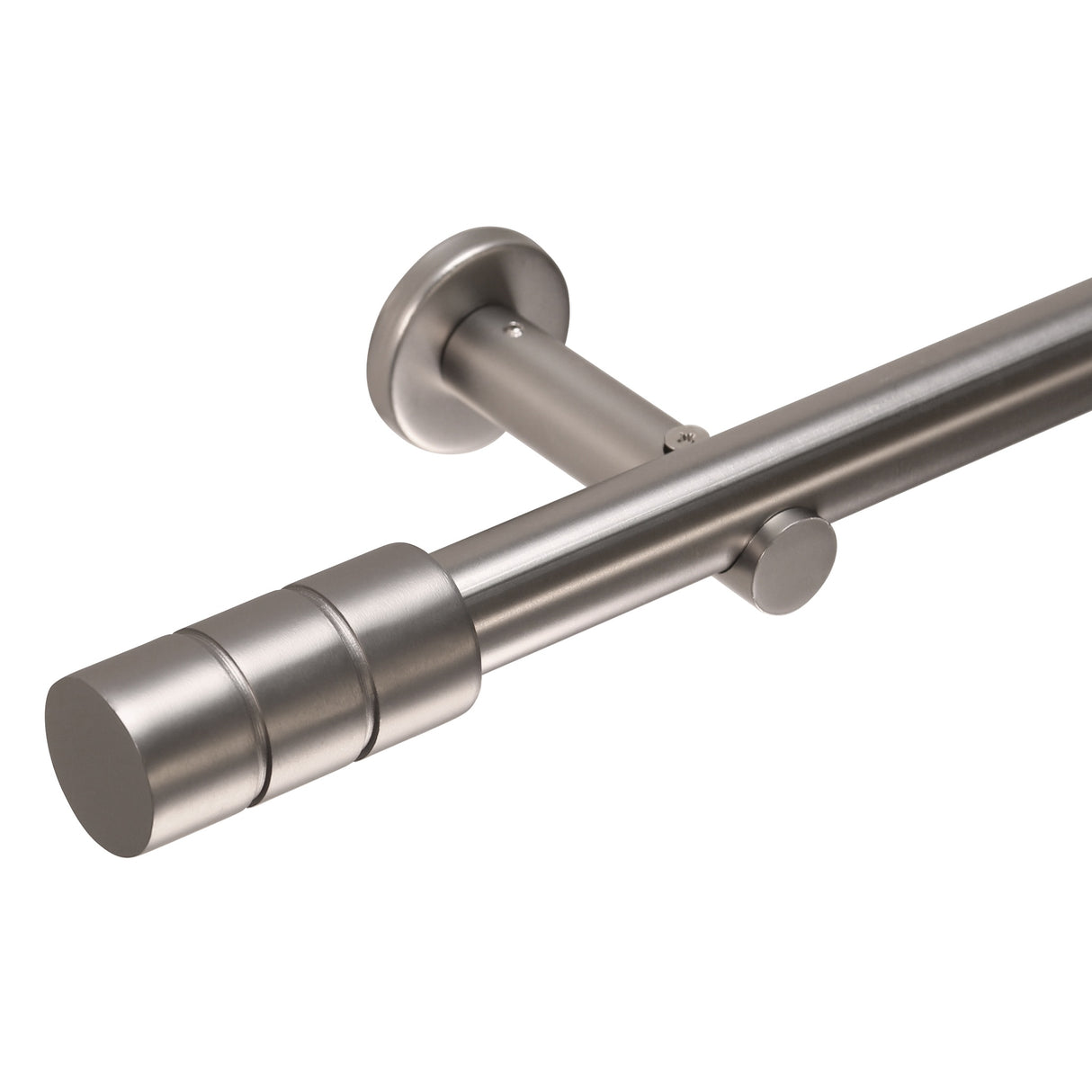 Gardinenstange Style 25mm Edelstahl-optik mit Zylinder