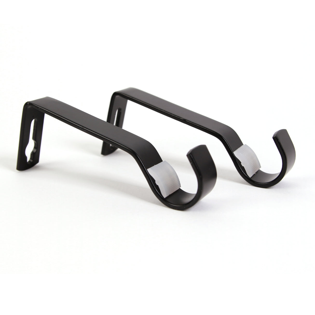 Gardinenstange 19mm 1-läufig Schwarz mit Kegel Komplett-Set- Serie Liya