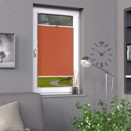 Plissee Basic Blickdicht nach Maß Orange