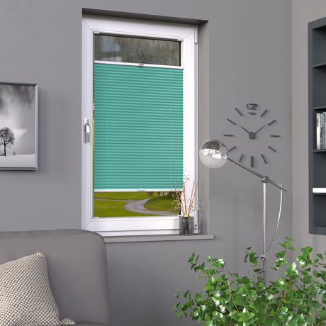 Plissee Basic Blickdicht nach Maß Türkis