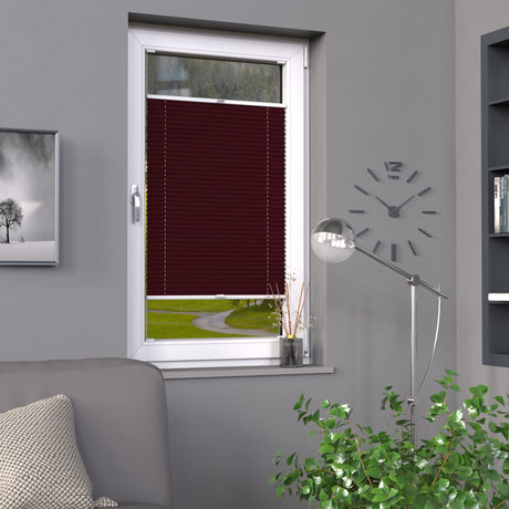 Plissee Basic Blickdicht nach Maß Weinrot