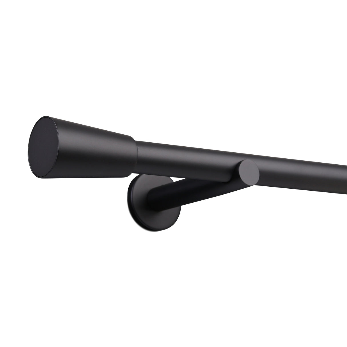 Gardinenstange Style 25mm Schwarz mit Kegel