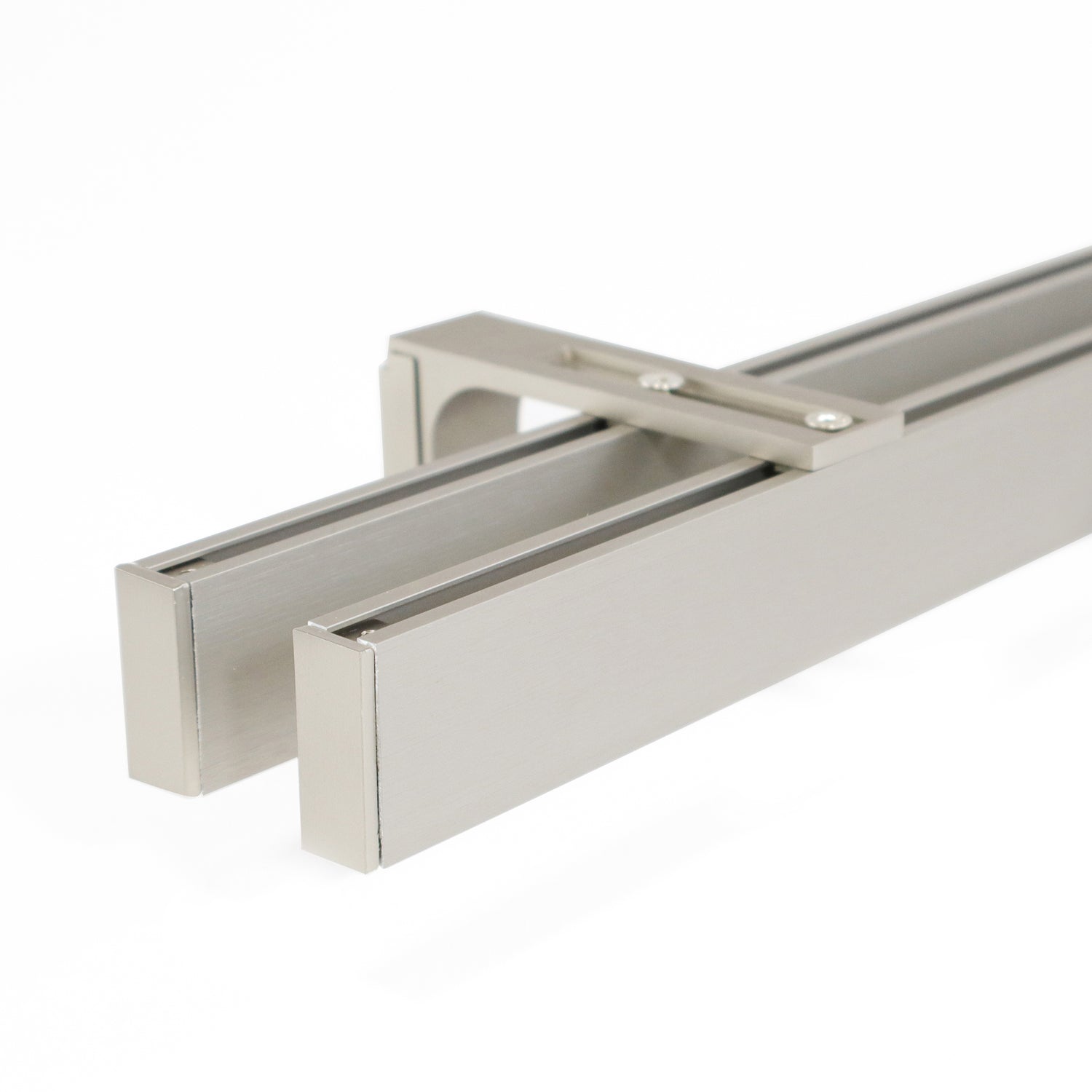 2-lauf Gardinenschiene Innenlauf Edelstahl-optik Loft
