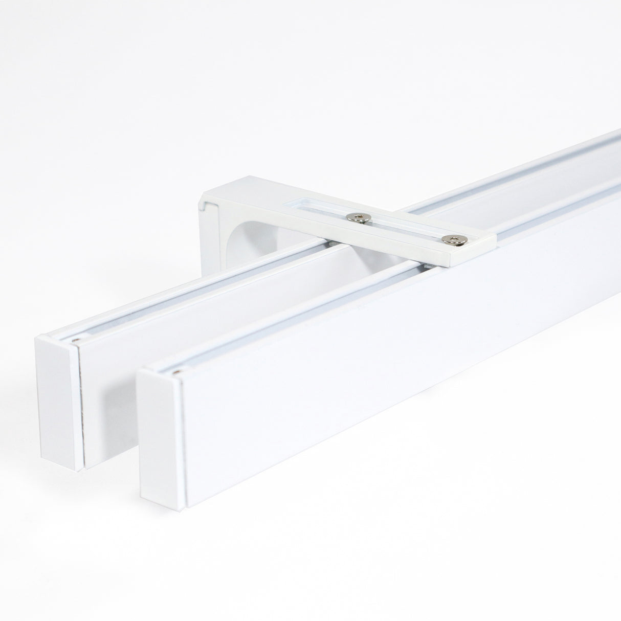 2-lauf Gardinenschiene Innenlauf Weiß Loft