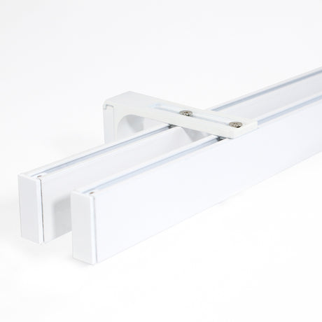 2-lauf Gardinenschiene Innenlauf Weiß Loft