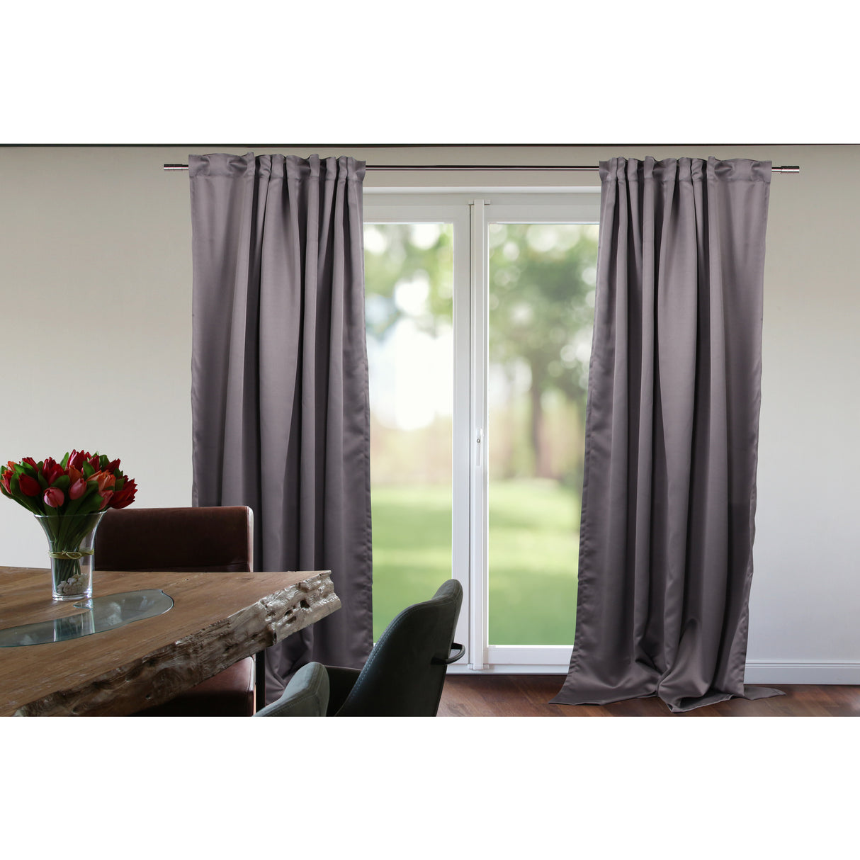 Vorhang Steingrau Verdunkelung