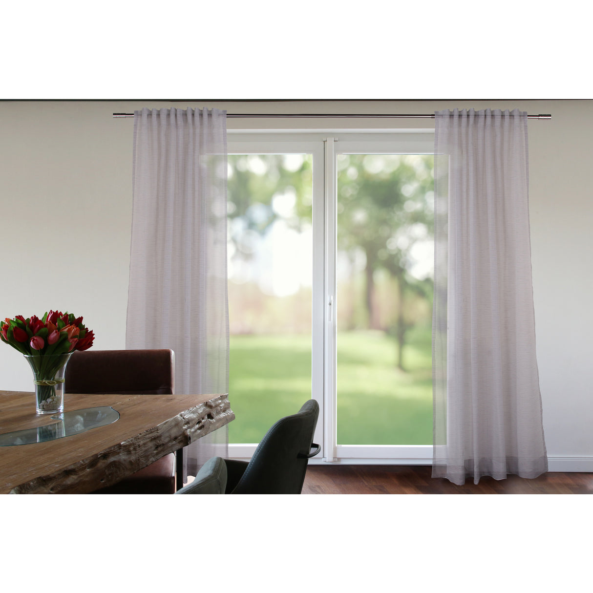 Vorhang Schwarzgrau Transparent