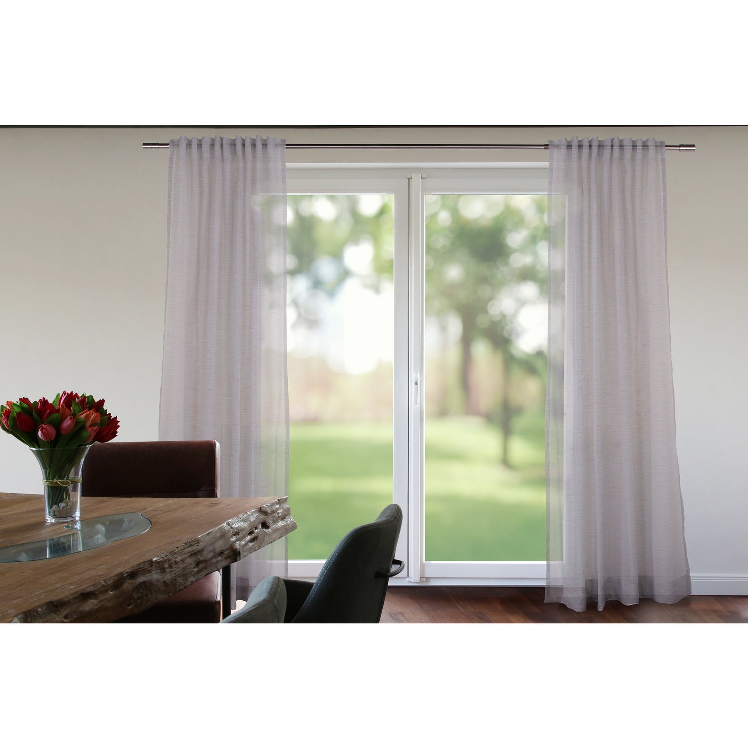 Vorhang Schwarzgrau Transparent