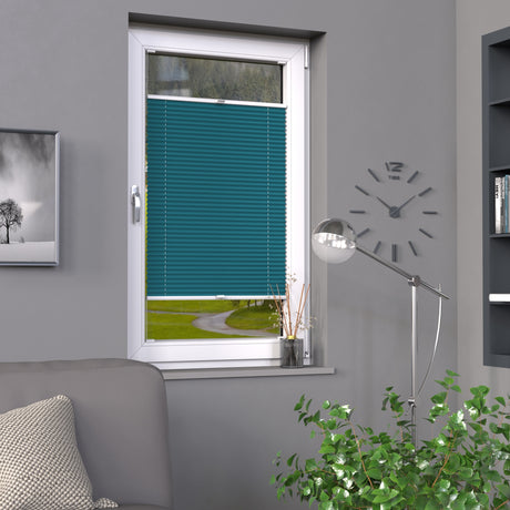 Plissee Basic Blickdicht nach Maß Petrol