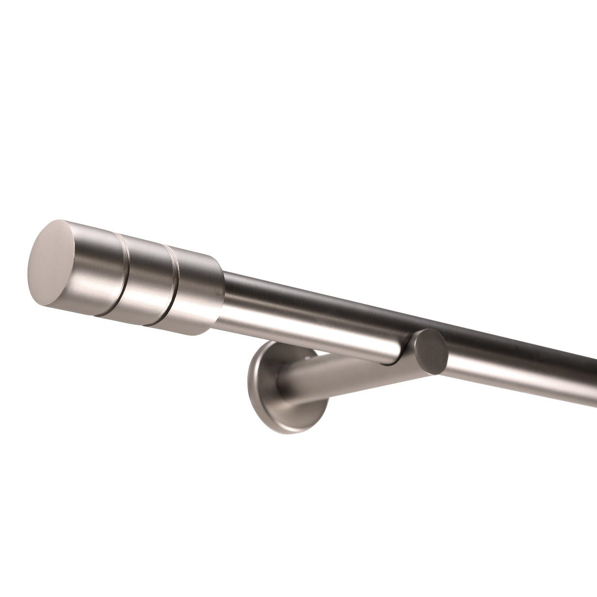 Gardinenstange Style 25mm Edelstahl-optik mit Zylinder