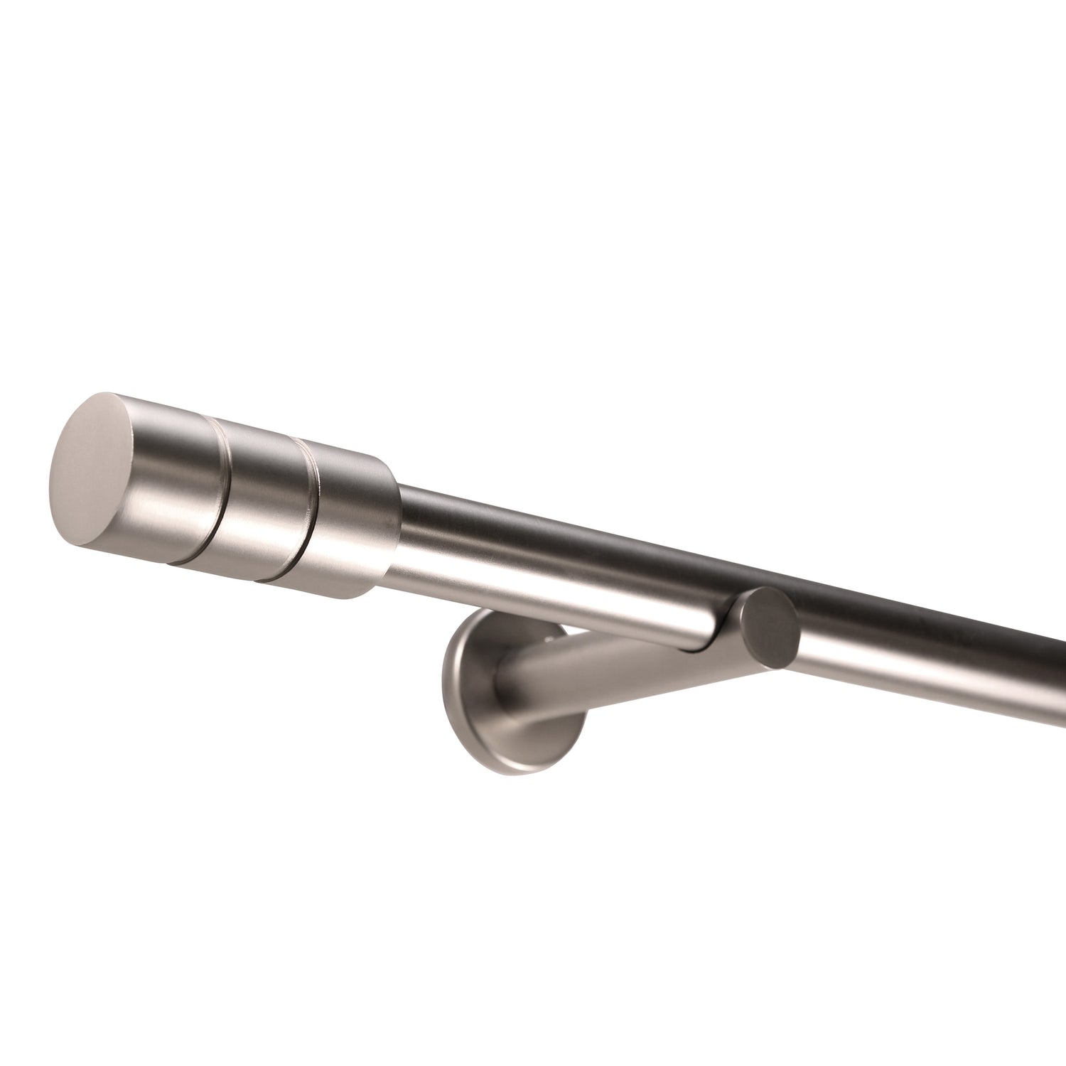 Gardinenstange Style 25mm Edelstahl-optik mit Zylinder