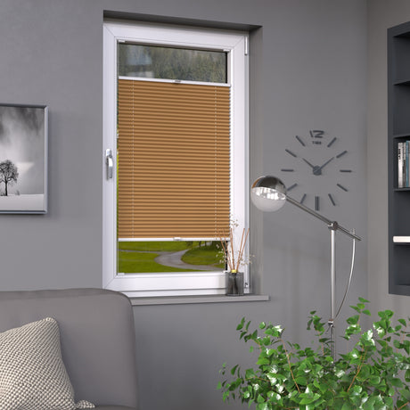 Plissee Basic Blickdicht nach Maß Cappuccino