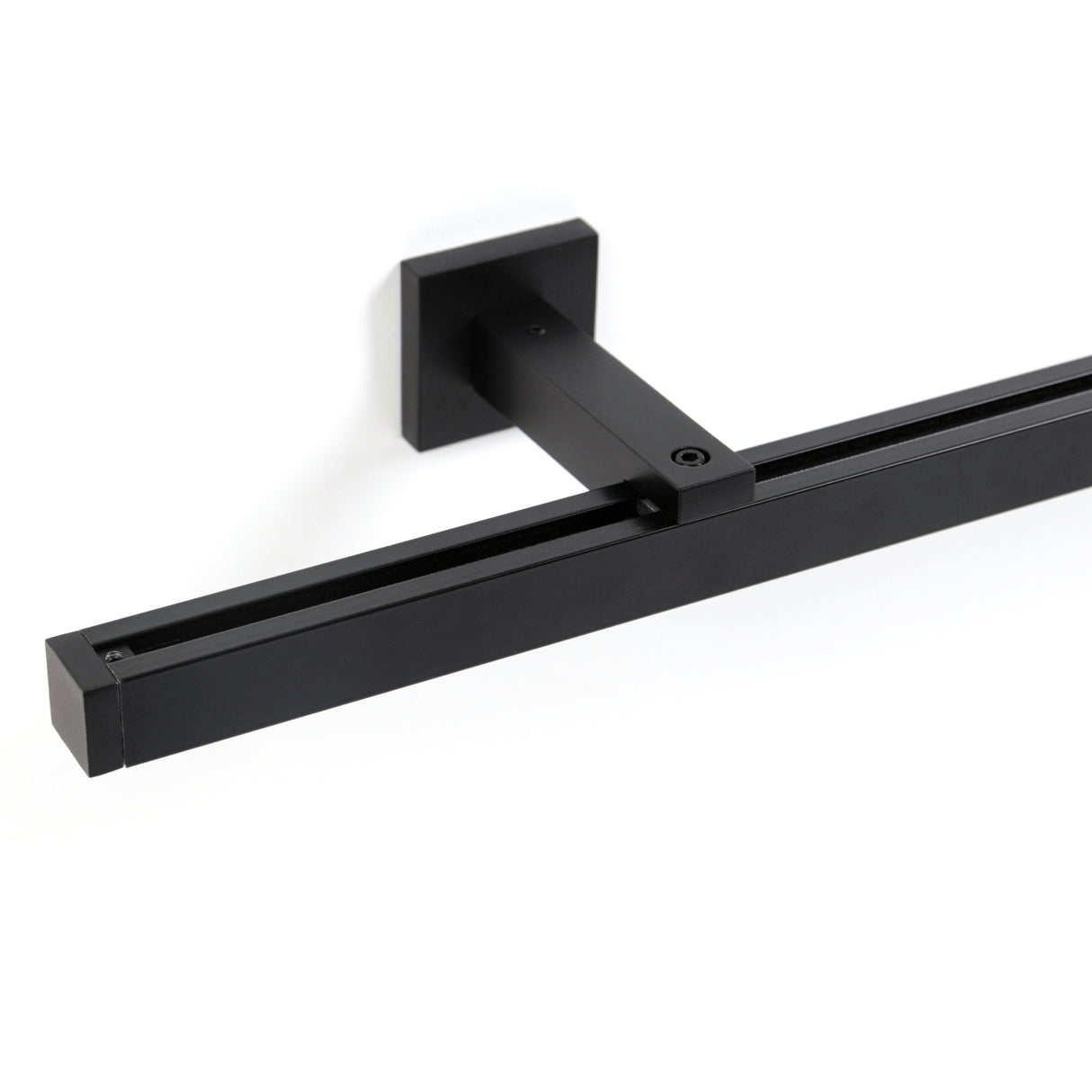 Gardinenschiene Innenlauf auf Maß 1-läufig Schwarz - Serie Cube