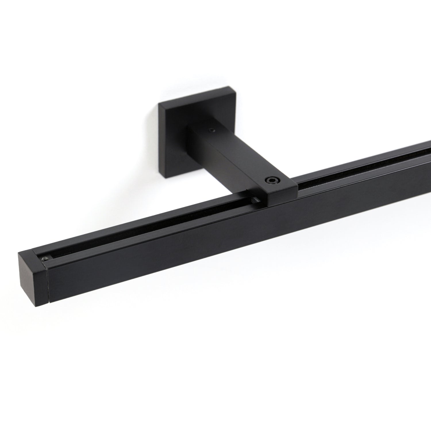 Gardinenschiene Innenlauf auf Maß 1-läufig Schwarz - Serie Cube