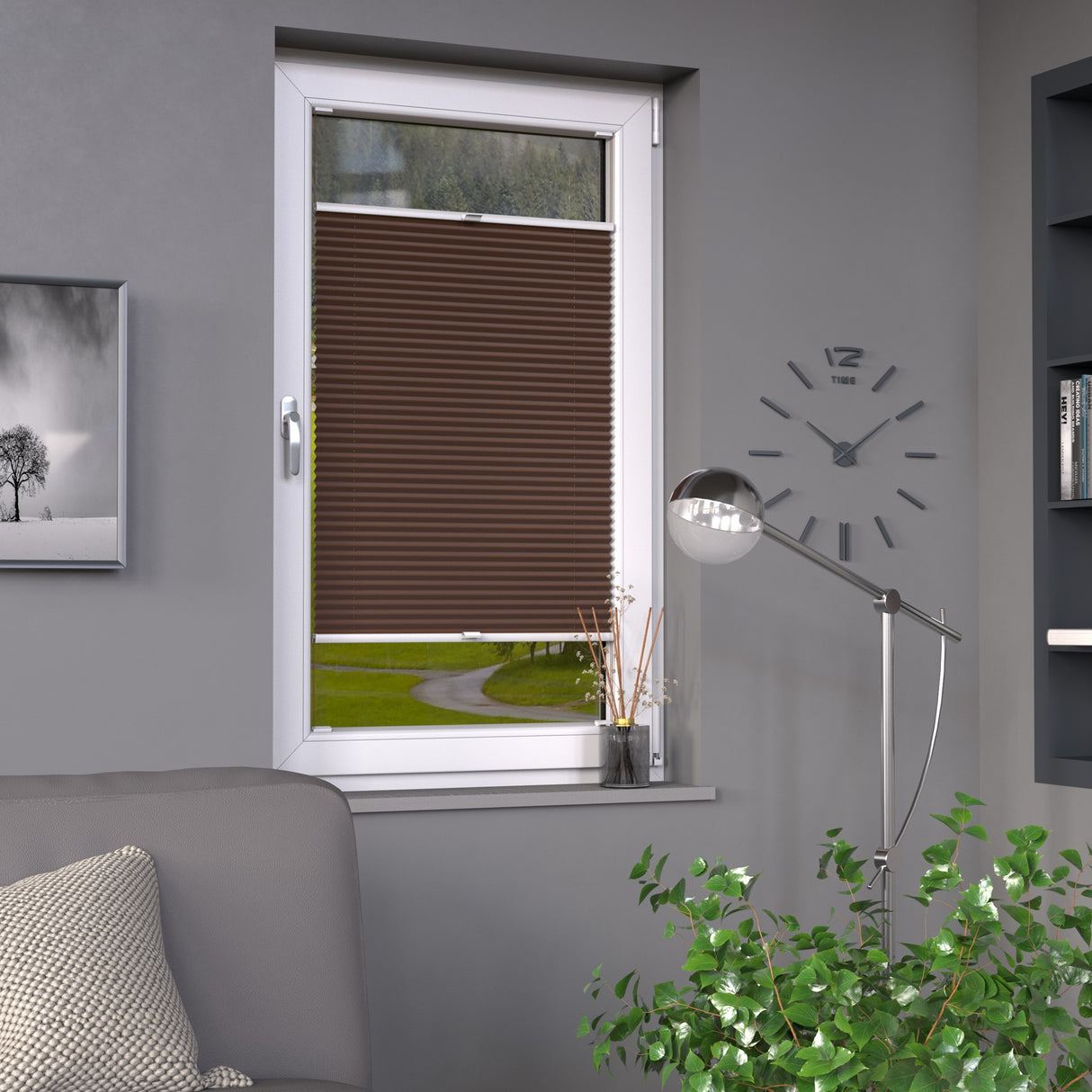 Plissee Blickdicht nach Maß – Basic Sichtschutz für Fenster & Türen