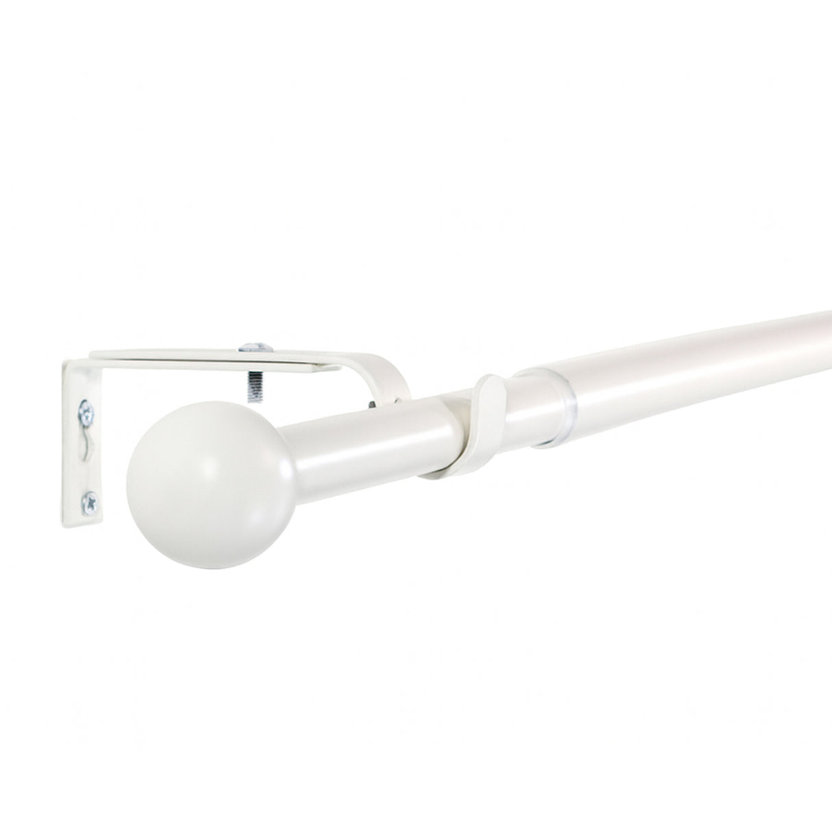 Curtain rod extendable Flexa stainless steel look end piece cap 16/19mm