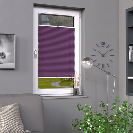 Plissee Basic Blickdicht nach Maß Lila