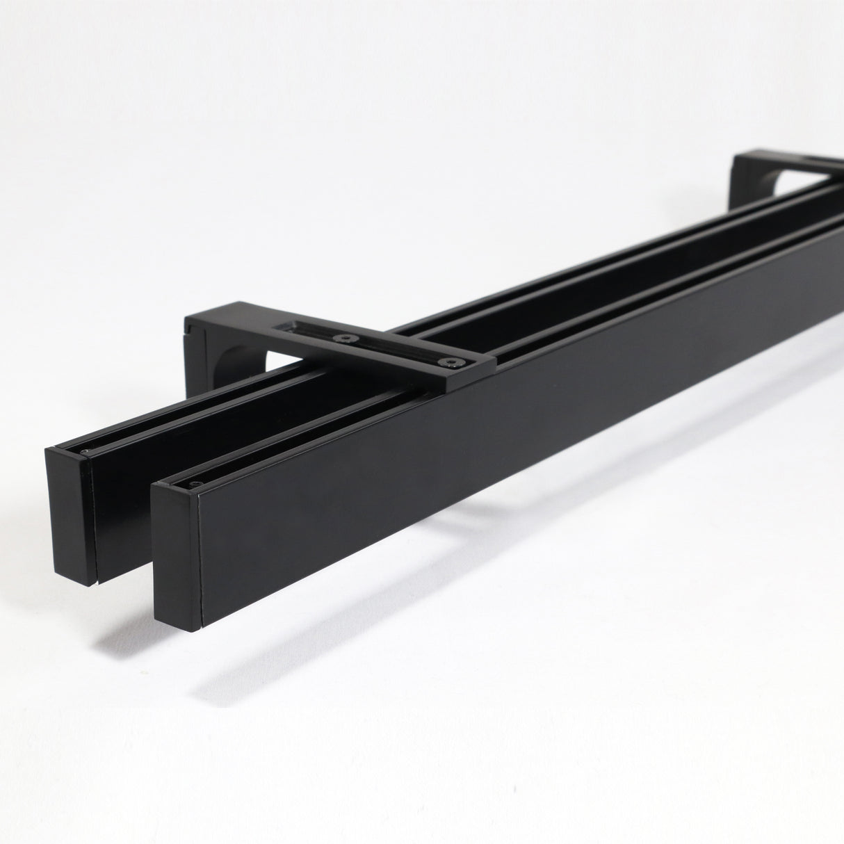 2-lauf Gardinenschiene Innenlauf Schwarz Loft