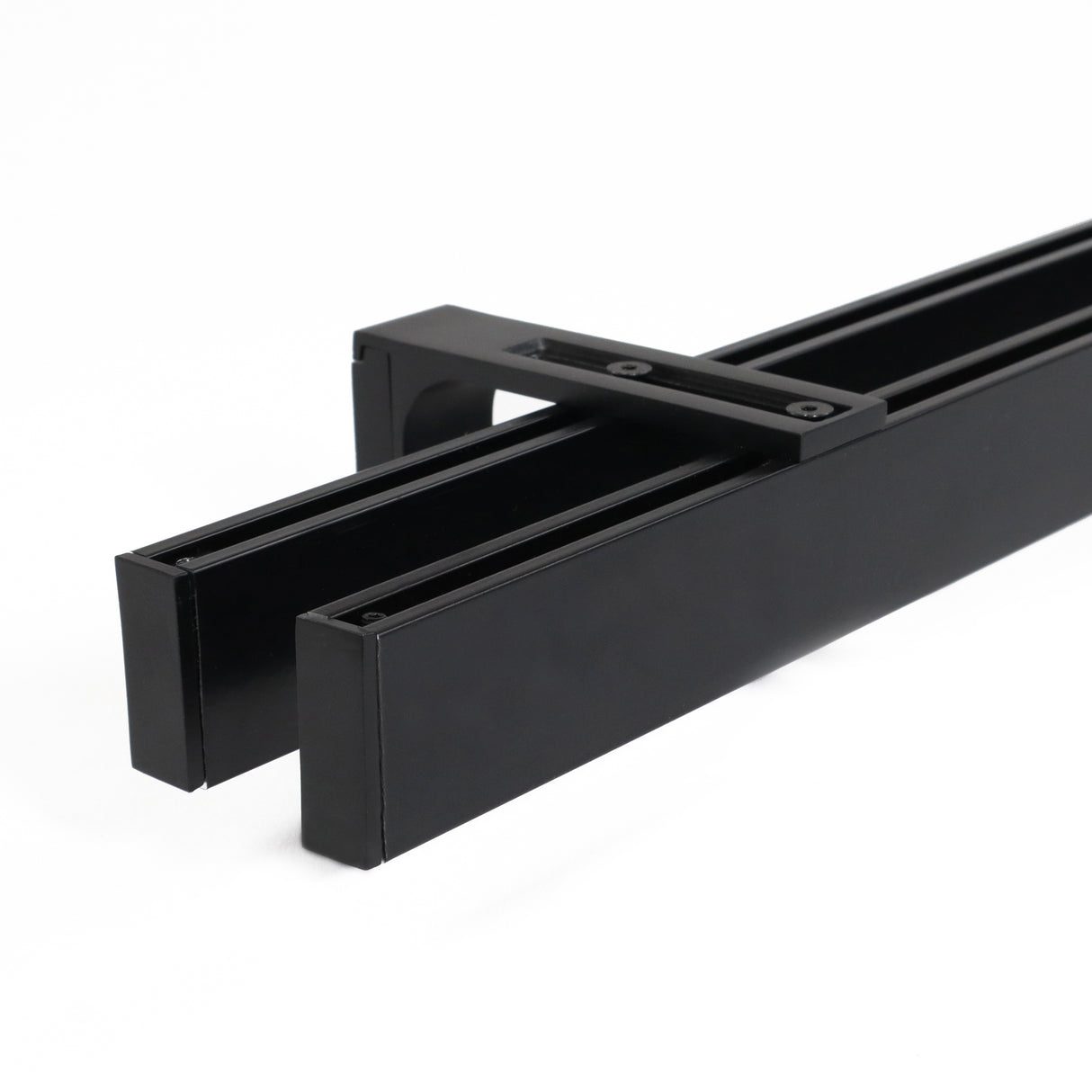 2-lauf Gardinenschiene Innenlauf Loft Schwarz