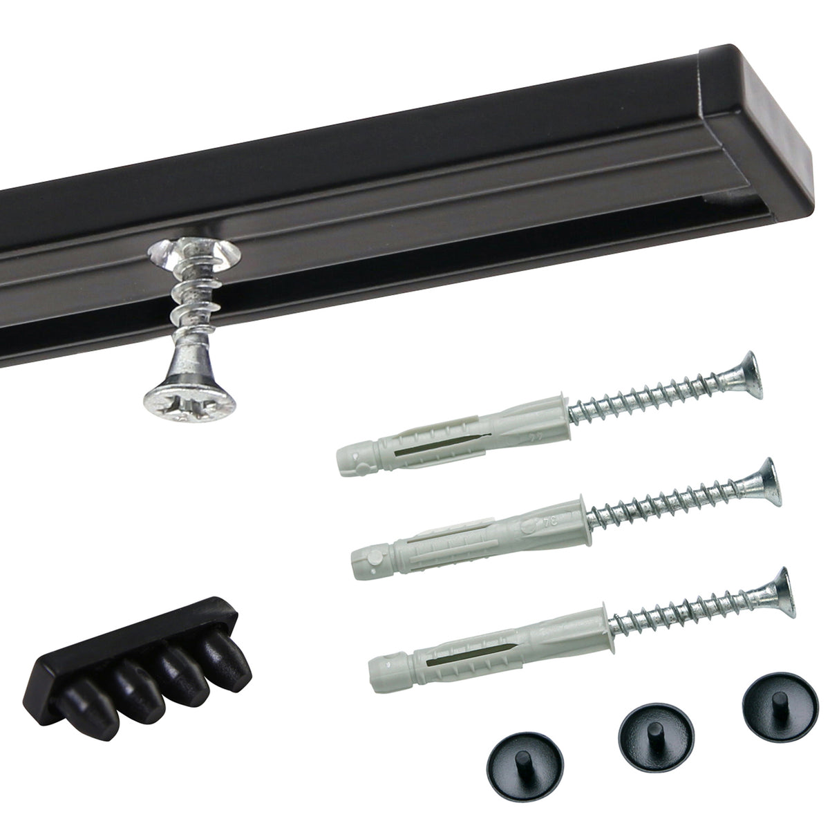 Curtain rail Minimal Black