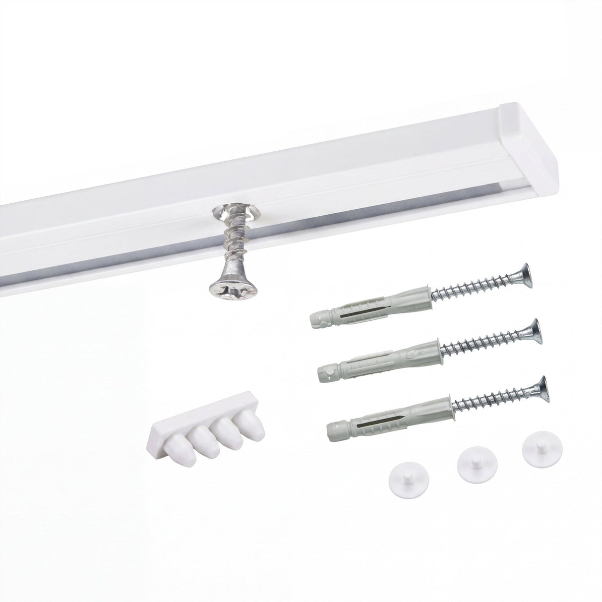 1-track curtain rail, inner track, minimal white