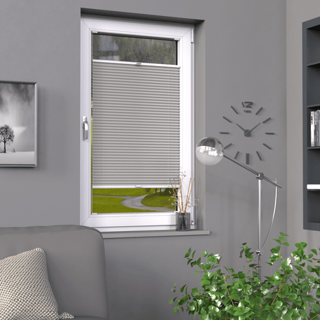 Plissee Basic Blickdicht nach Maß Silber