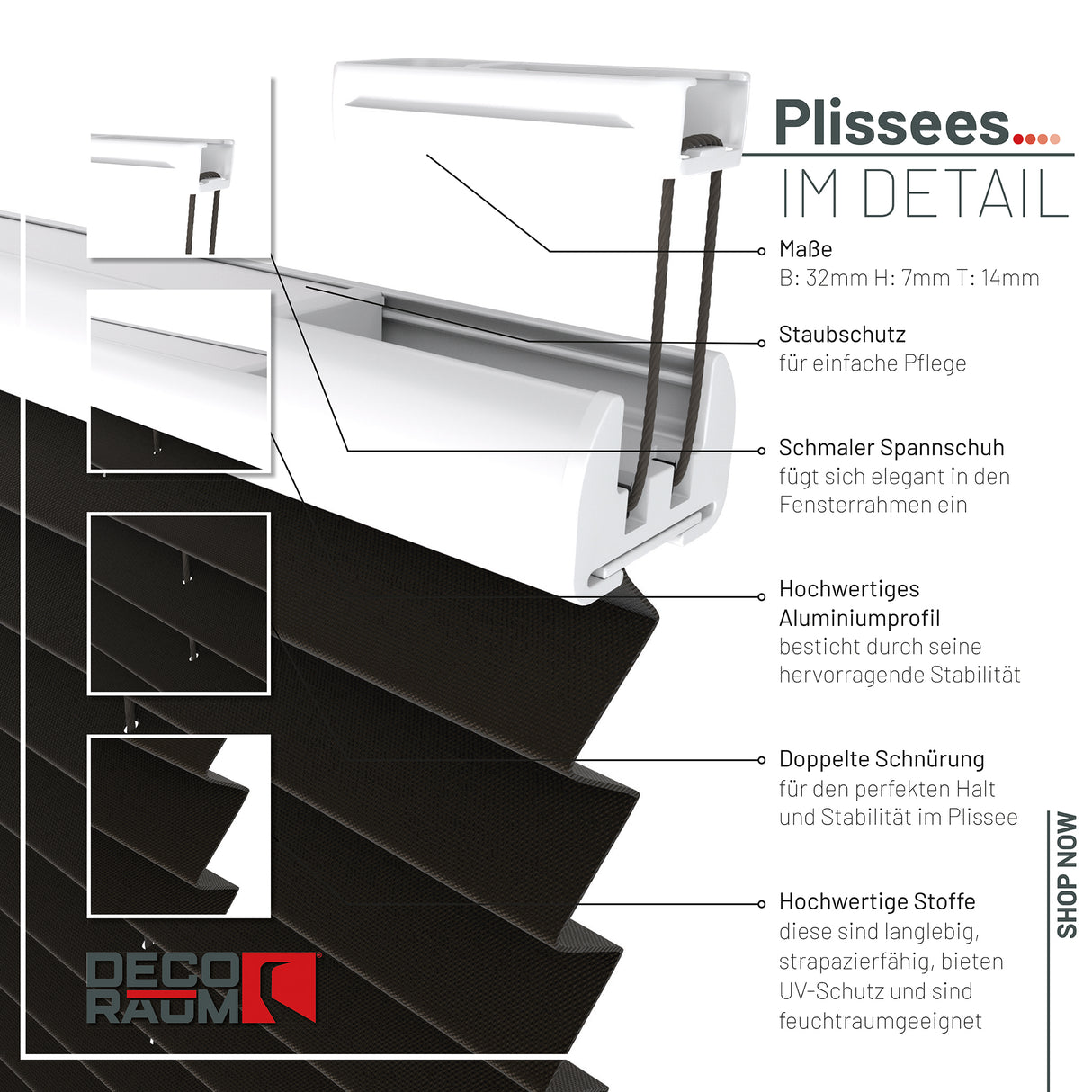 Plissee Basic Thermo nach Maß