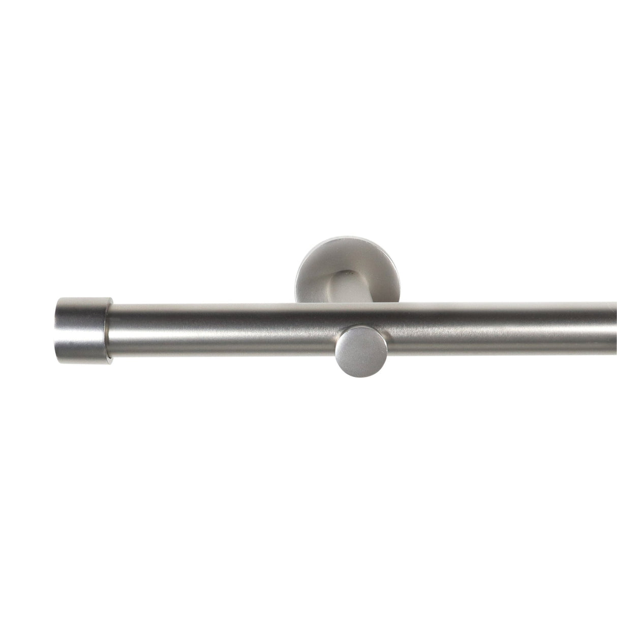 Custom-made curtain rod 25mm 1-track black matt with cap - Style series