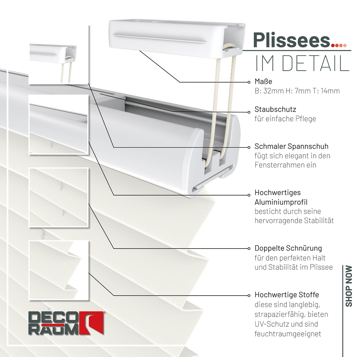 Plissee Basic Thermo nach Maß