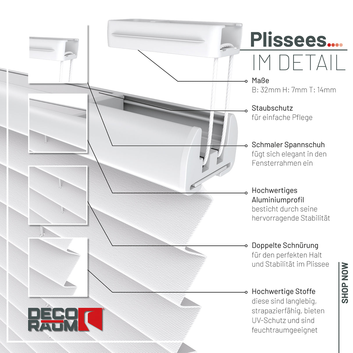 Plissee Basic Thermo nach Maß