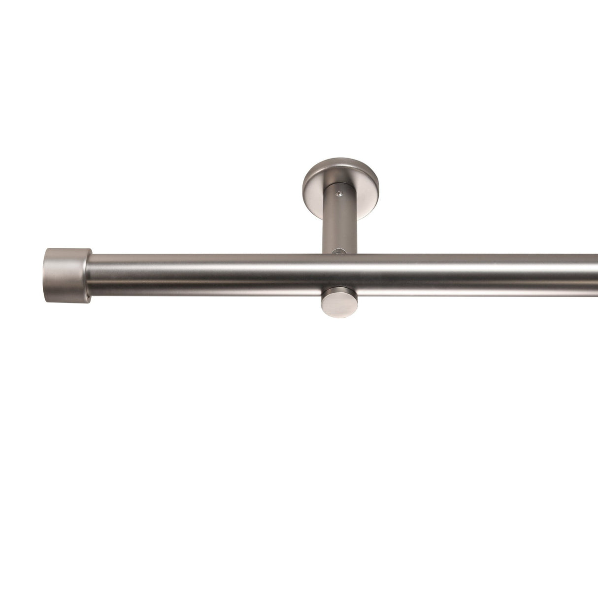 Curtain rod style in stainless steel look end piece cap 25mm