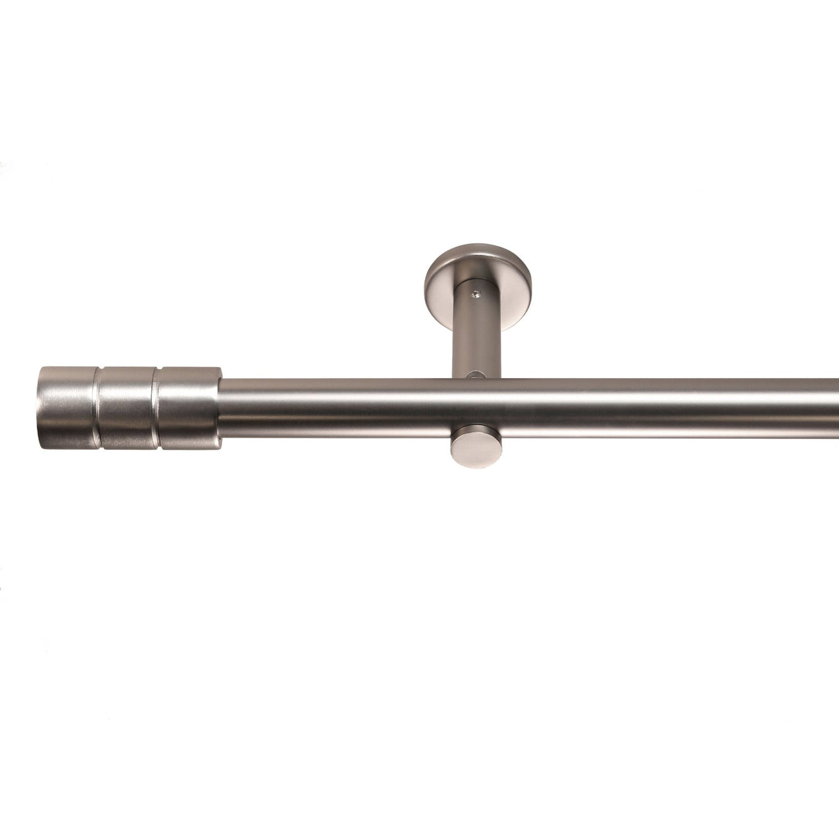Embout style tringle à rideau aspect inox cylindre 25mm