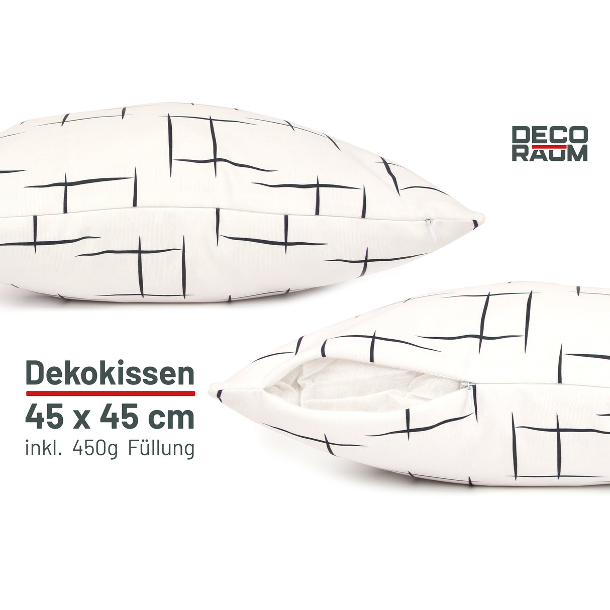 Dekokissen Stripe mit Füllung