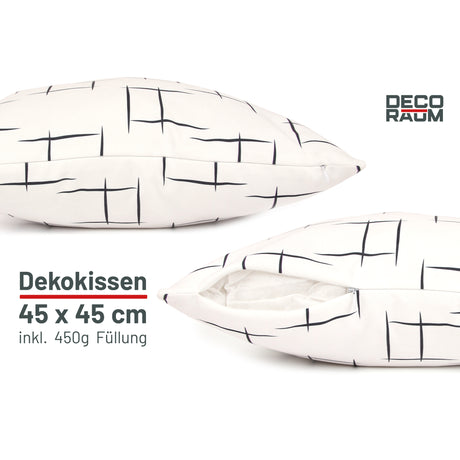 Dekokissen Stripe mit Füllung