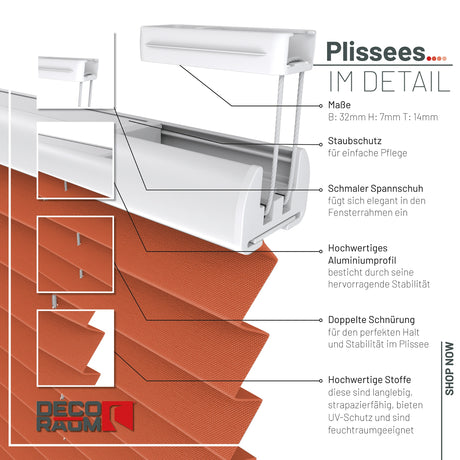 Plissee Basic Blickdicht nach Maß