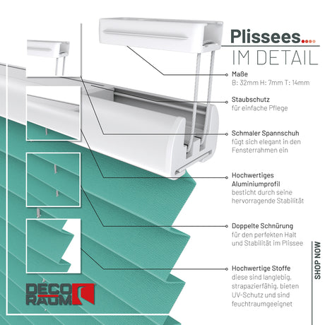 Plissee Basic Blickdicht nach Maß