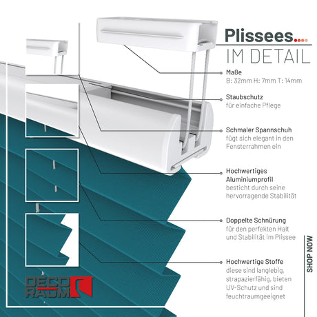 Plissee Basic Blickdicht nach Maß