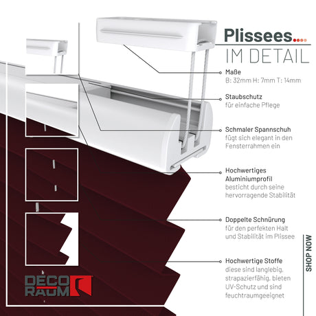 Plissee Basic Blickdicht nach Maß
