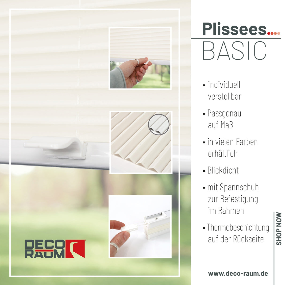 Plissee Basic Thermo nach Maß