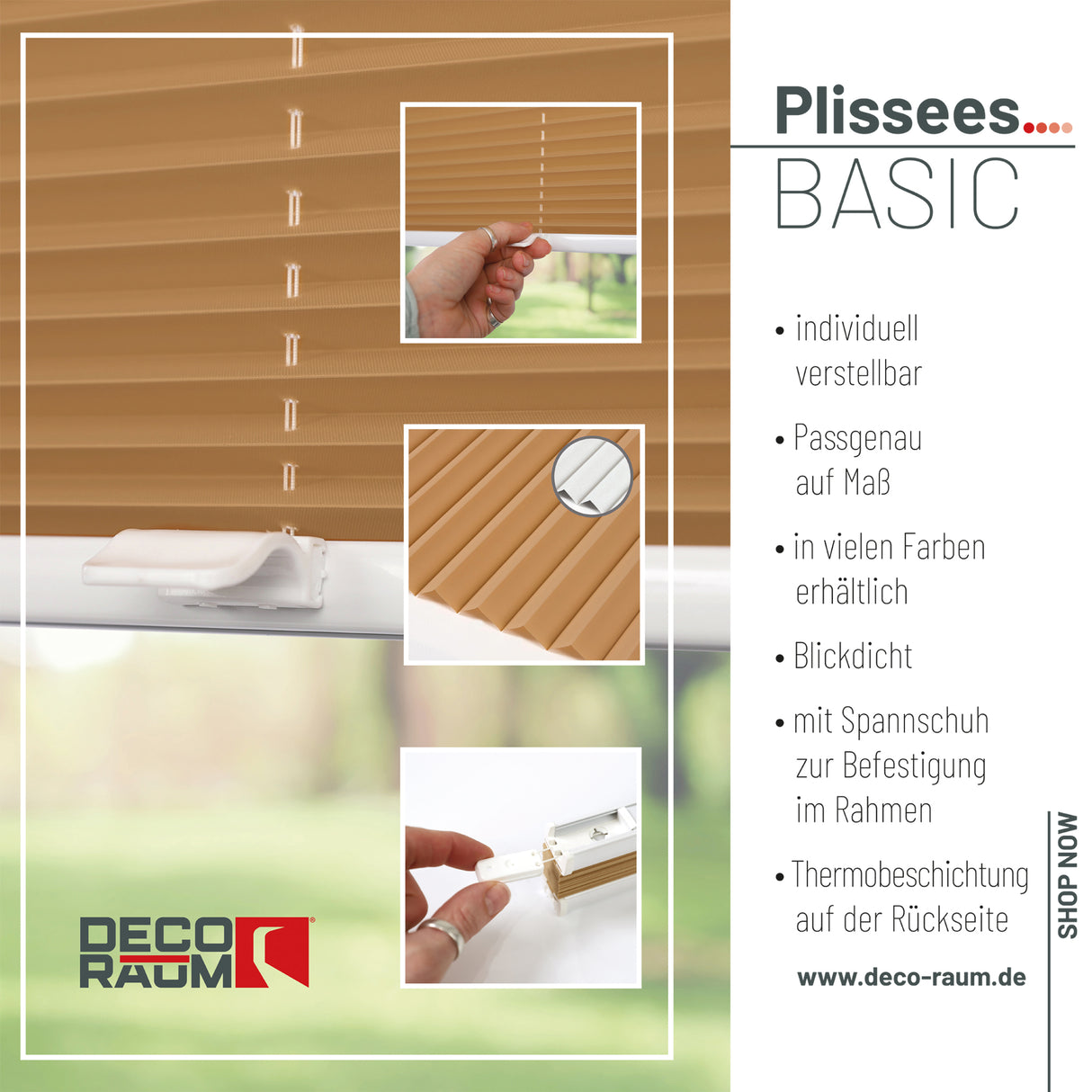 Plissee Basic Thermo nach Maß