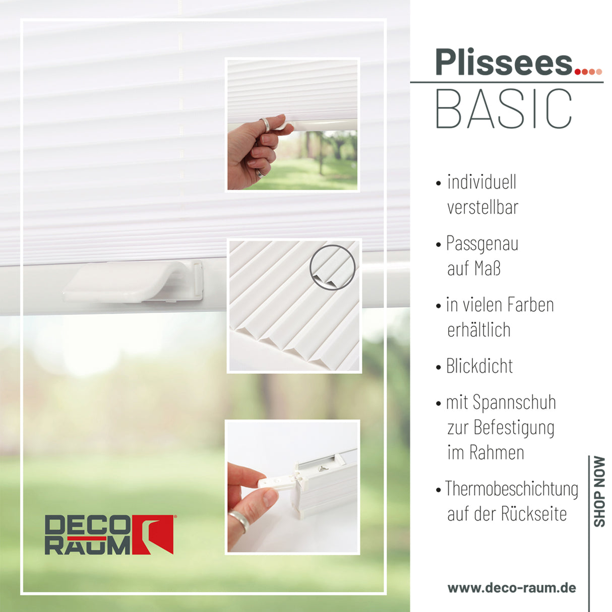 Plissee Basic Thermo nach Maß