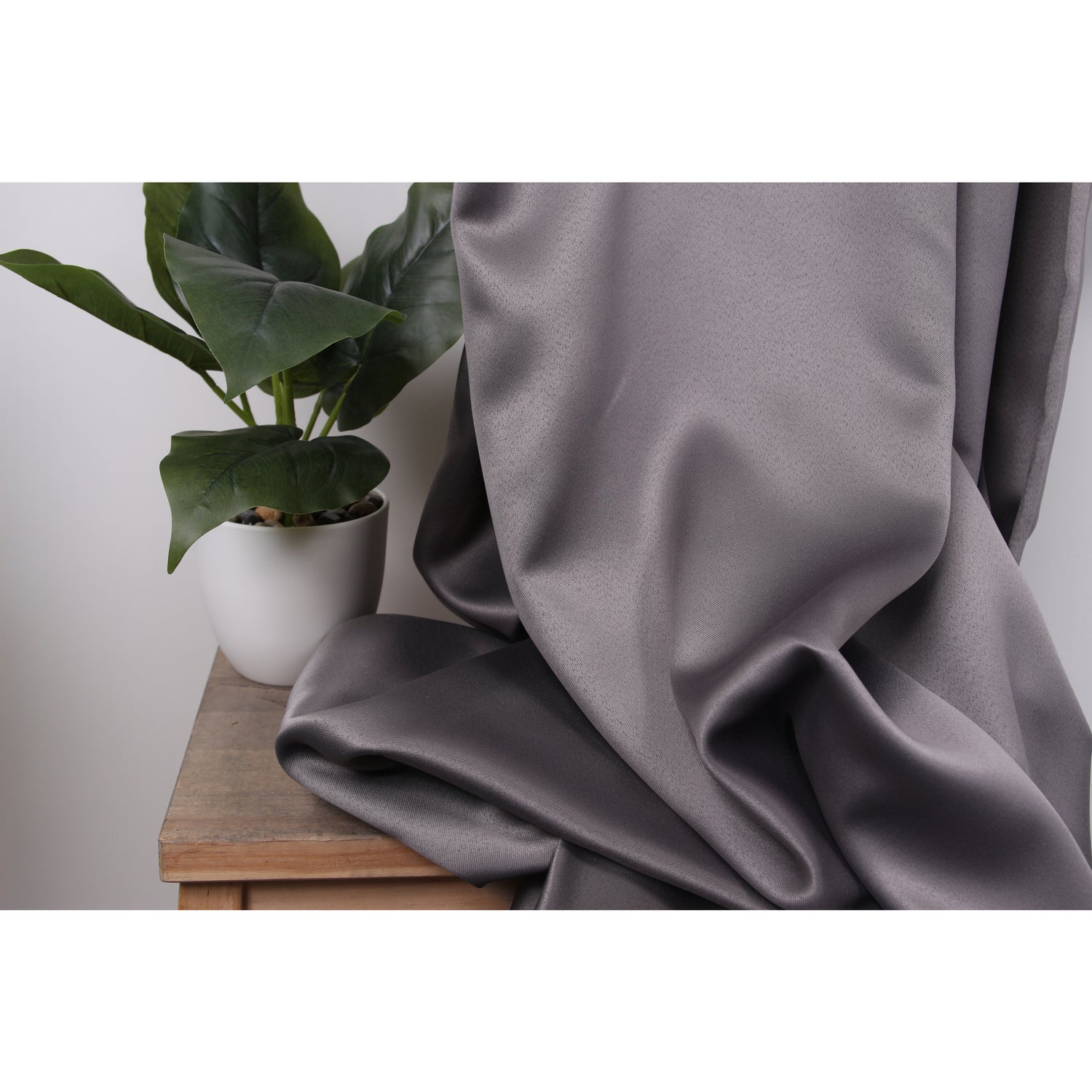 Vorhang Steingrau Verdunkelung