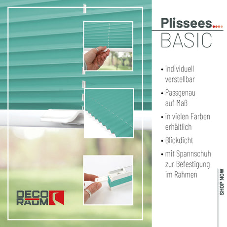 Plissee Basic Blickdicht nach Maß