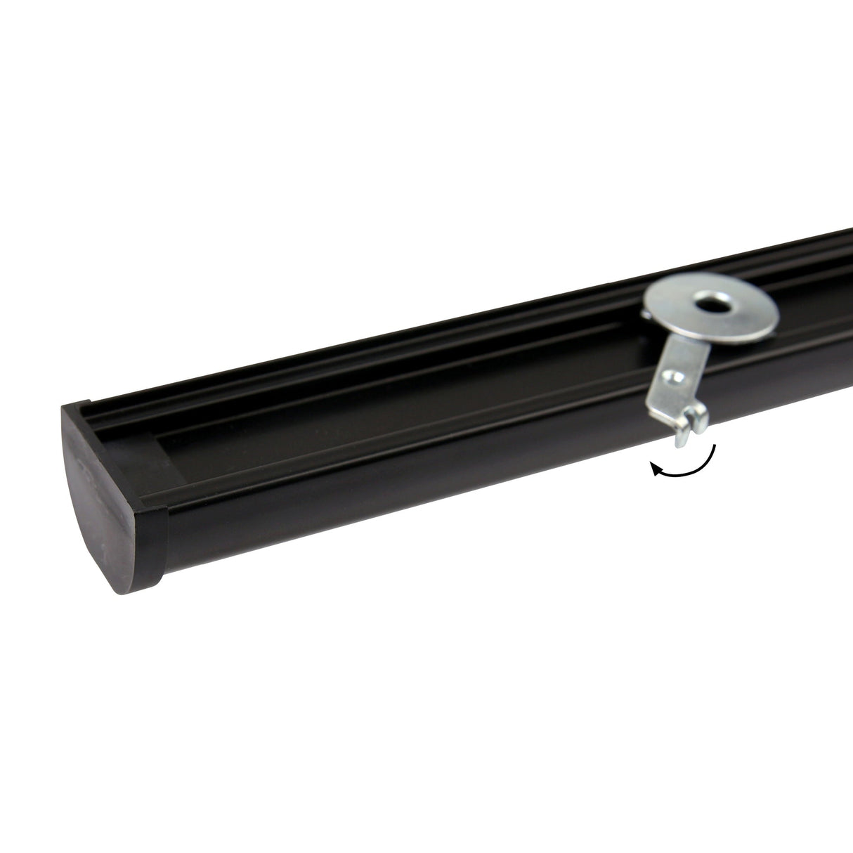 Gardinenschiene Innenlauf Round Schwarz