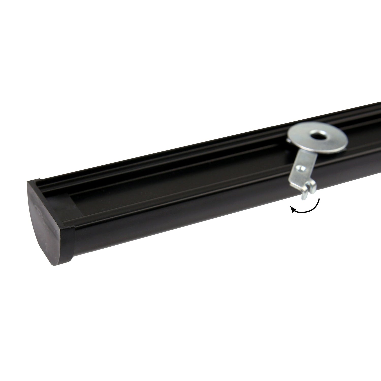 Gardinenschiene Innenlauf Round Schwarz