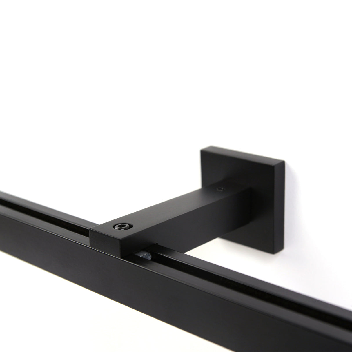 Gardinenschiene Innenlauf auf Maß 1-läufig Schwarz - Serie Cube