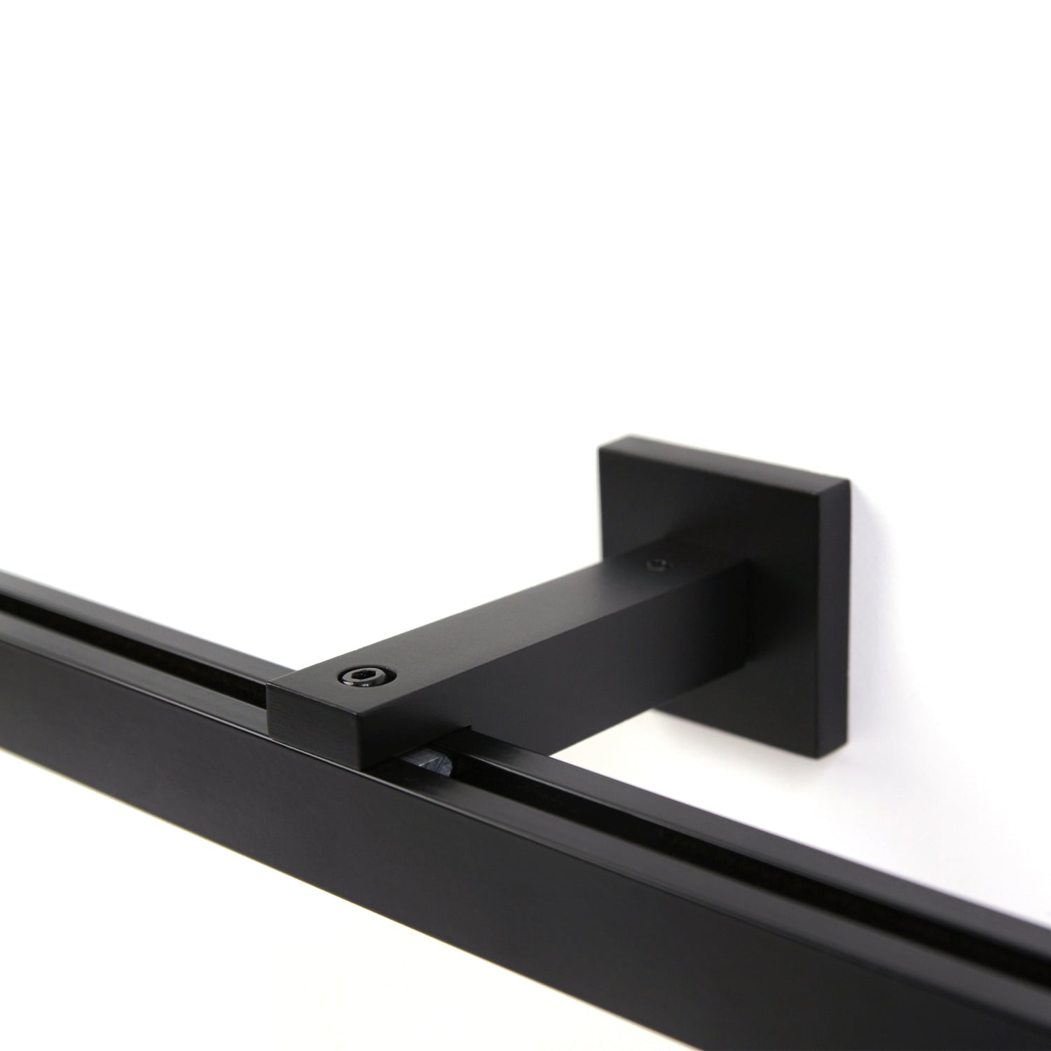 Gardinenschiene Innenlauf auf Maß 1-läufig Schwarz - Serie Cube