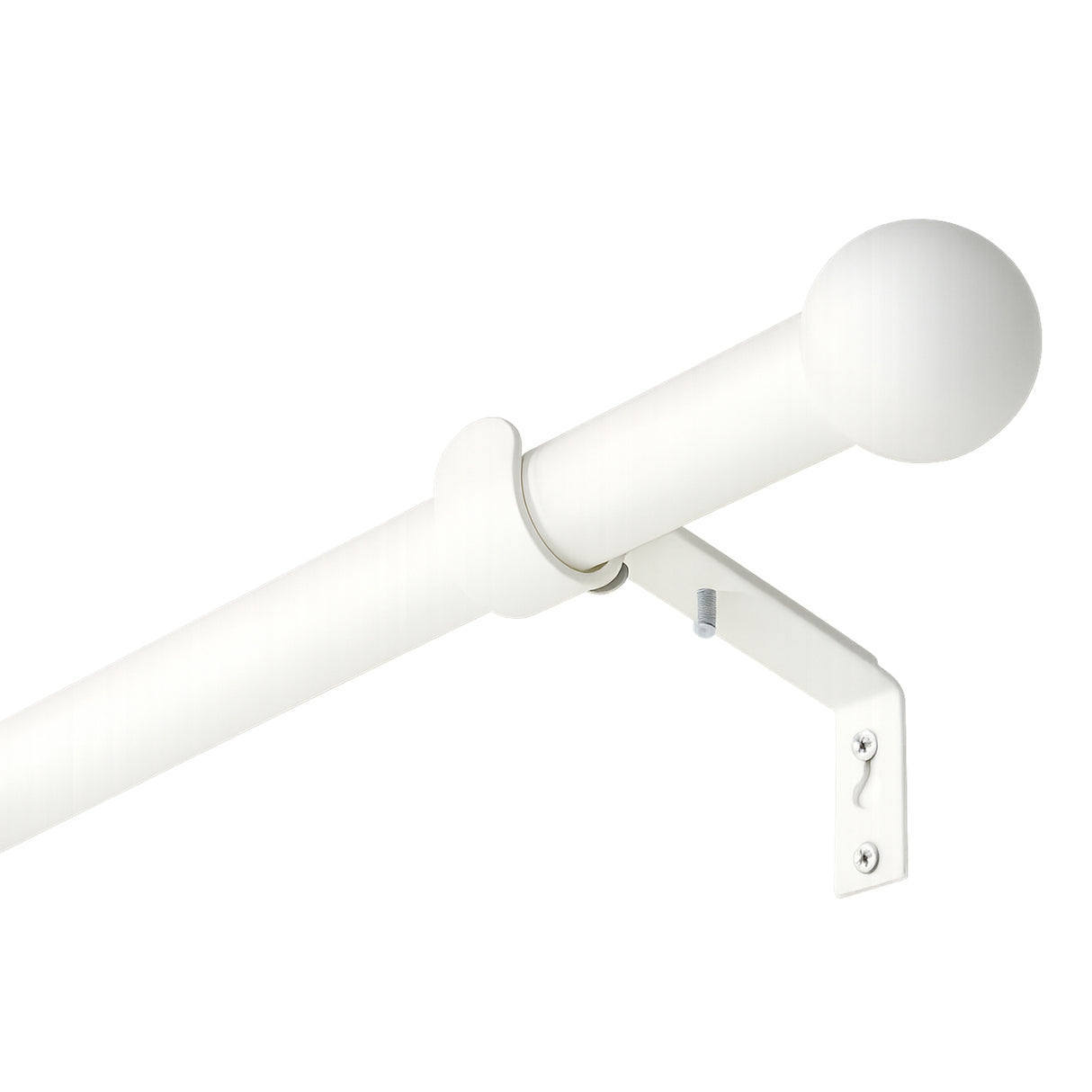 Curtain rod extendable Flexa stainless steel look end piece cap 16/19mm