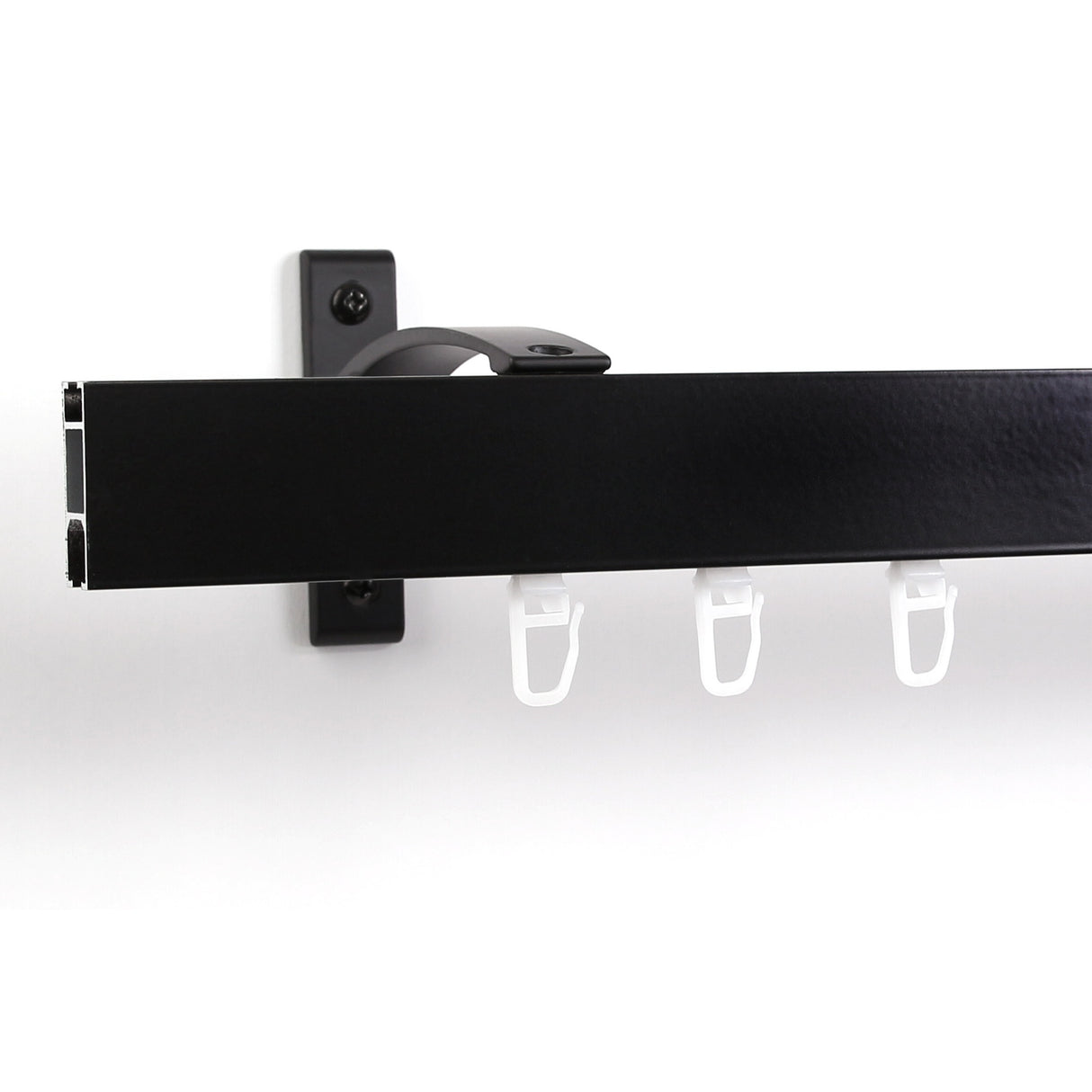 Gardinenschiene Innenlauf Schwarz Curve